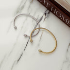 Adjustable Gold Twisted Cuff Bangle Bracelet