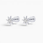 Starburst Flat Back Stud Earrings