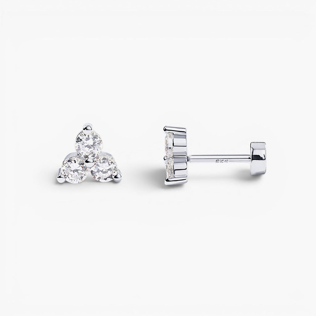 Celia Lotus Flat Back Stud Earrings