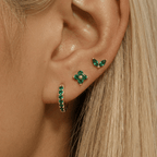 Dainty Tulip Hoop Earrings Set