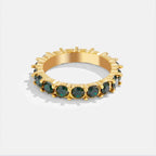 18K Crystal Emerald Beauty Ring – Gift, Everyday Wear