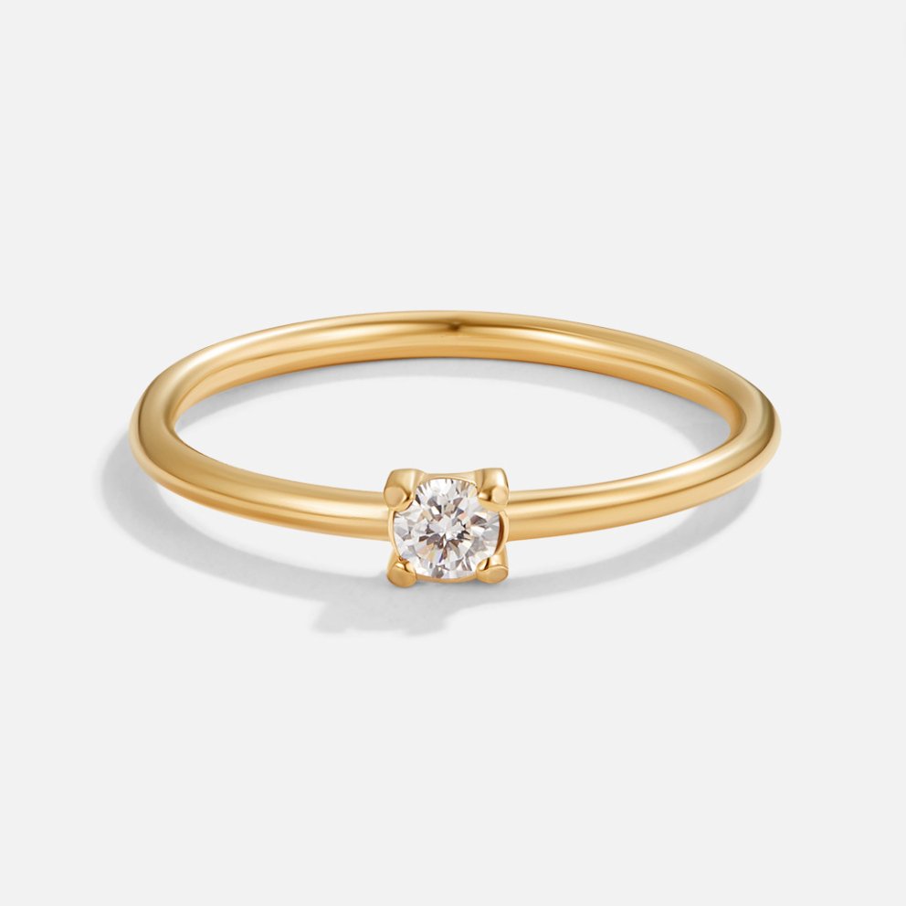 18K Gold Birthstone Rings – Gift, Everyday Wear