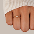 18K Gold Birthstone Rings – Gift, Everyday Wear