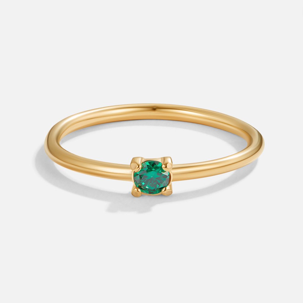 18K Gold Birthstone Rings – Gift, Everyday Wear