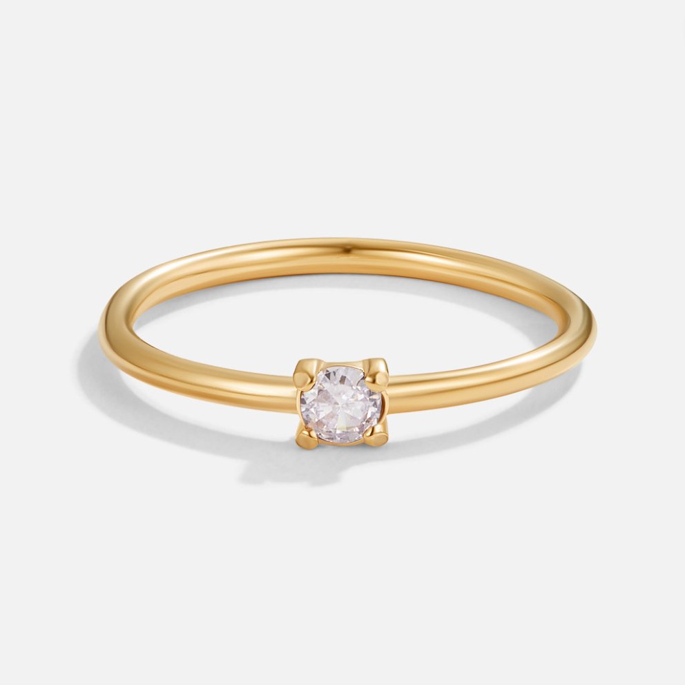 18K Gold Birthstone Rings – Gift, Everyday Wear
