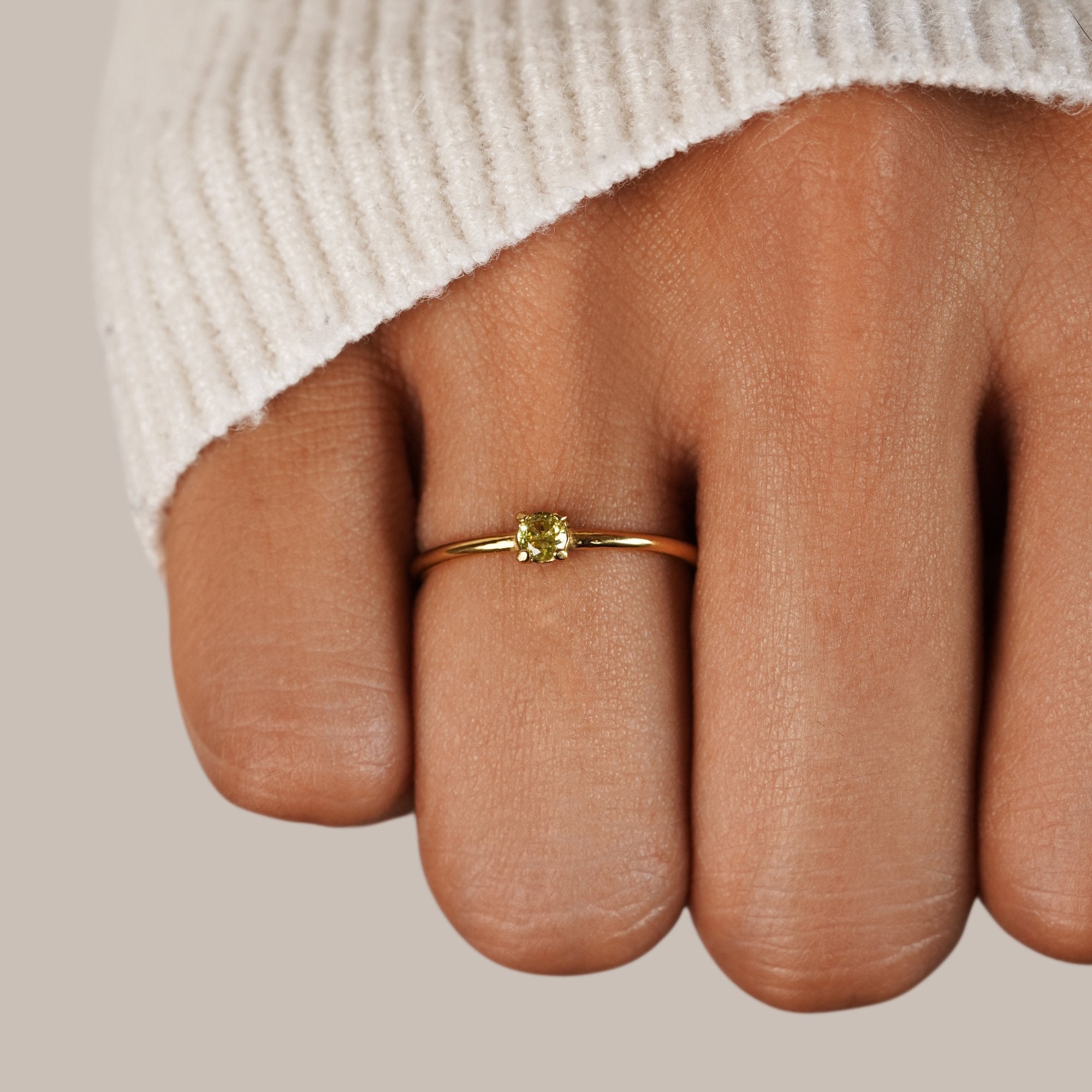 18K Gold Birthstone Rings – Gift, Everyday Wear