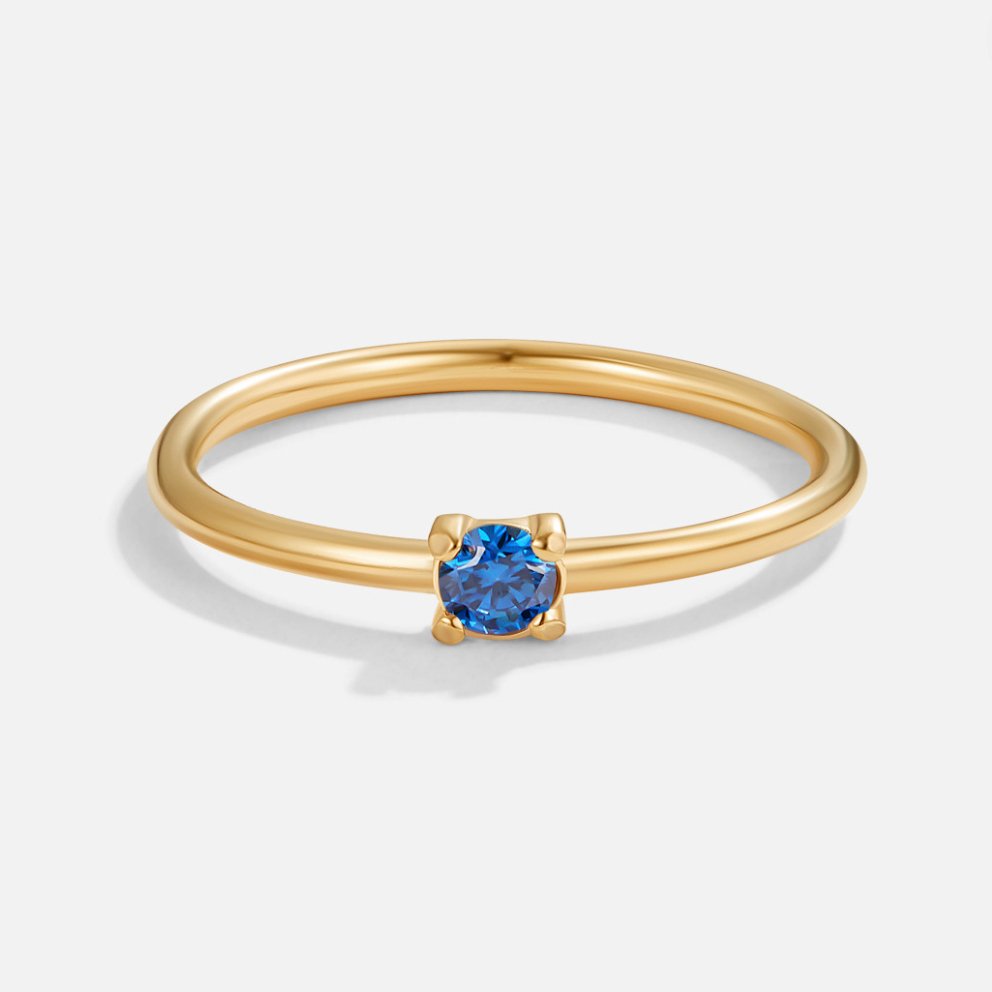 18K Gold Birthstone Rings – Gift, Everyday Wear