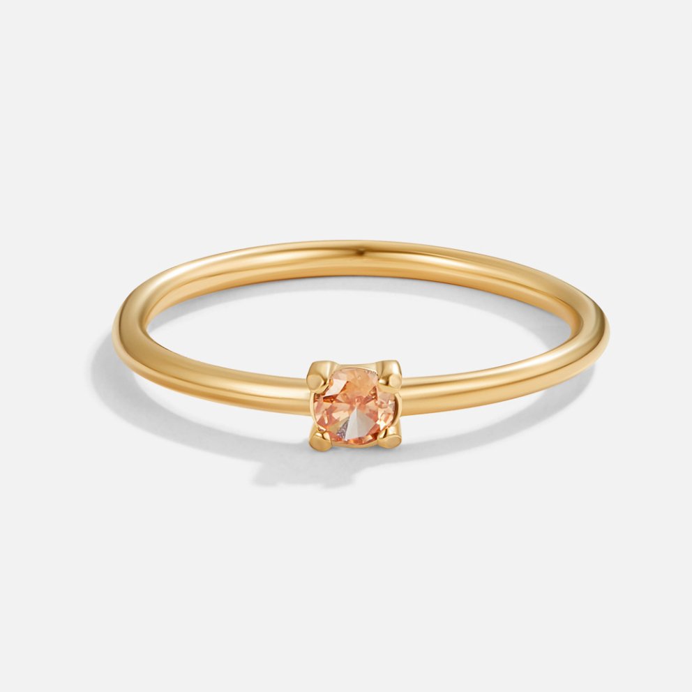 18K Gold Birthstone Rings – Gift, Everyday Wear