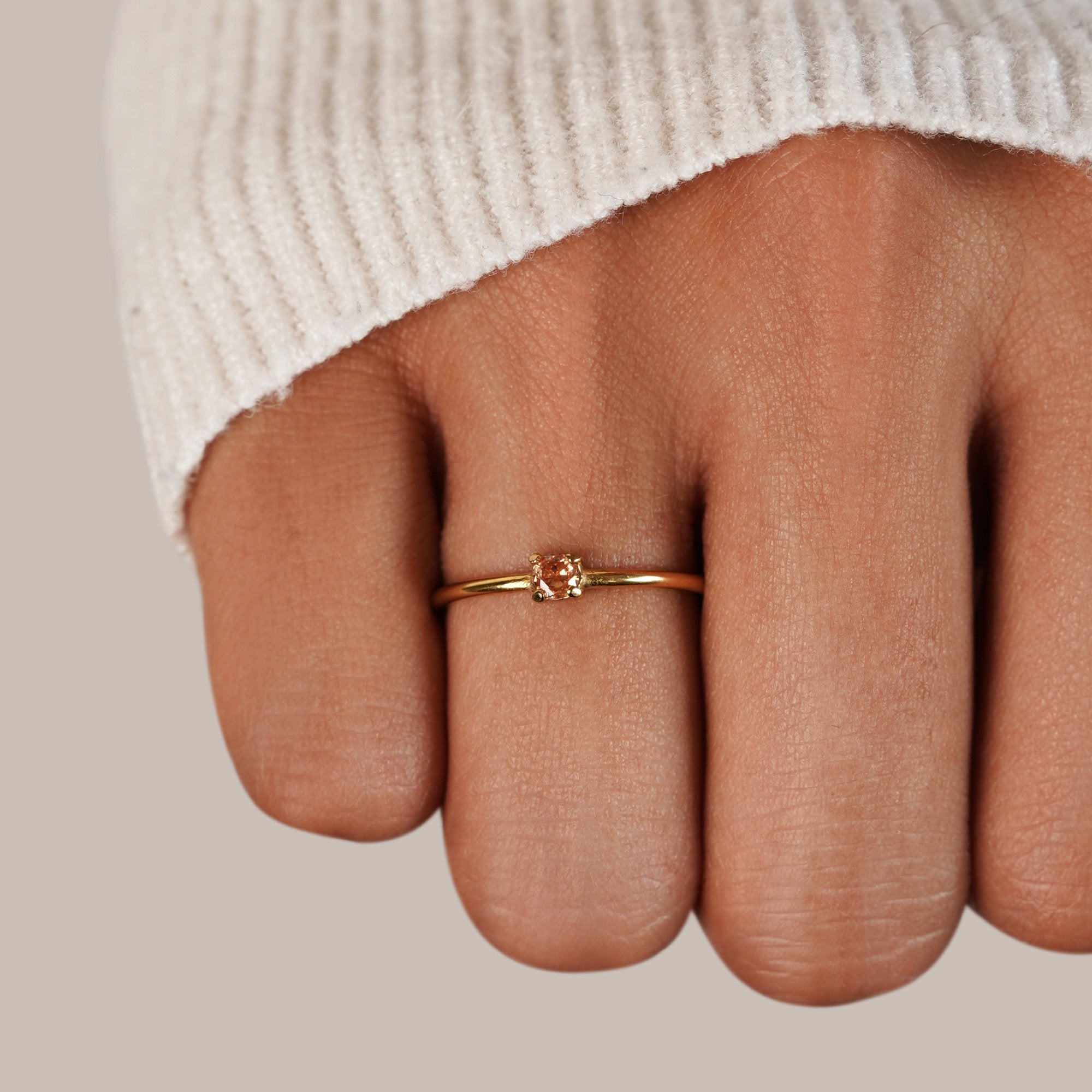 18K Gold Birthstone Rings – Gift, Everyday Wear