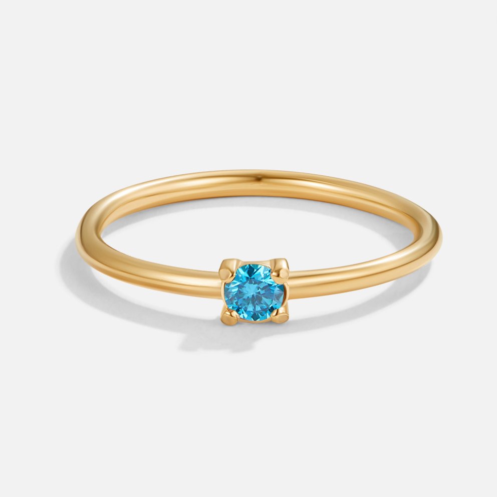 18K Gold Birthstone Rings – Gift, Everyday Wear