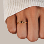 18K Gold Birthstone Rings – Gift, Everyday Wear