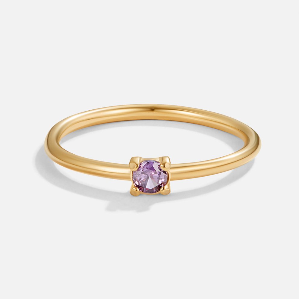 18K Gold Birthstone Rings – Gift, Everyday Wear