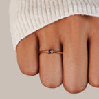 18K Gold Birthstone Rings – Gift, Everyday Wear