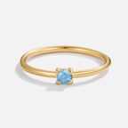 18K Gold Birthstone Rings – Gift, Everyday Wear