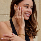 18K Gold Crystal Ring – Gift, Everyday Wear