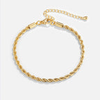 18K Gold Twisted Bracelet – Elegant Accessory, Perfect Gift