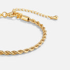 18K Gold Twisted Bracelet – Elegant Accessory, Perfect Gift