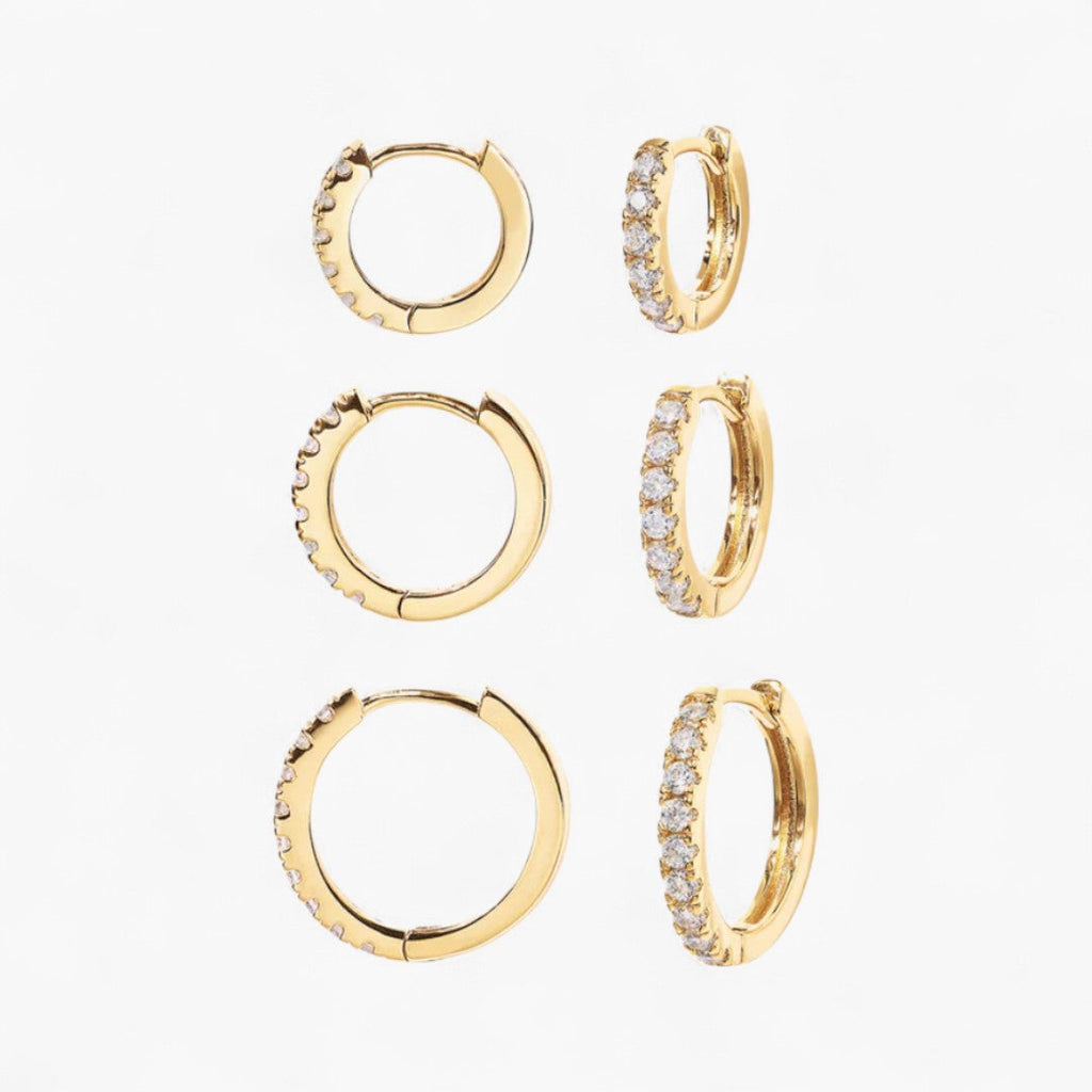 Everyday Small Hoop Earrings Trio Set