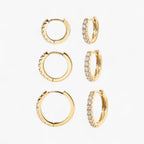 Everyday Small Hoop Earrings Trio Set