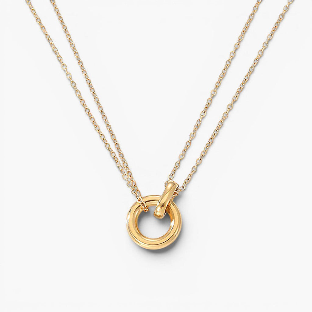 Hollow Hoop Pendant Chain Necklace