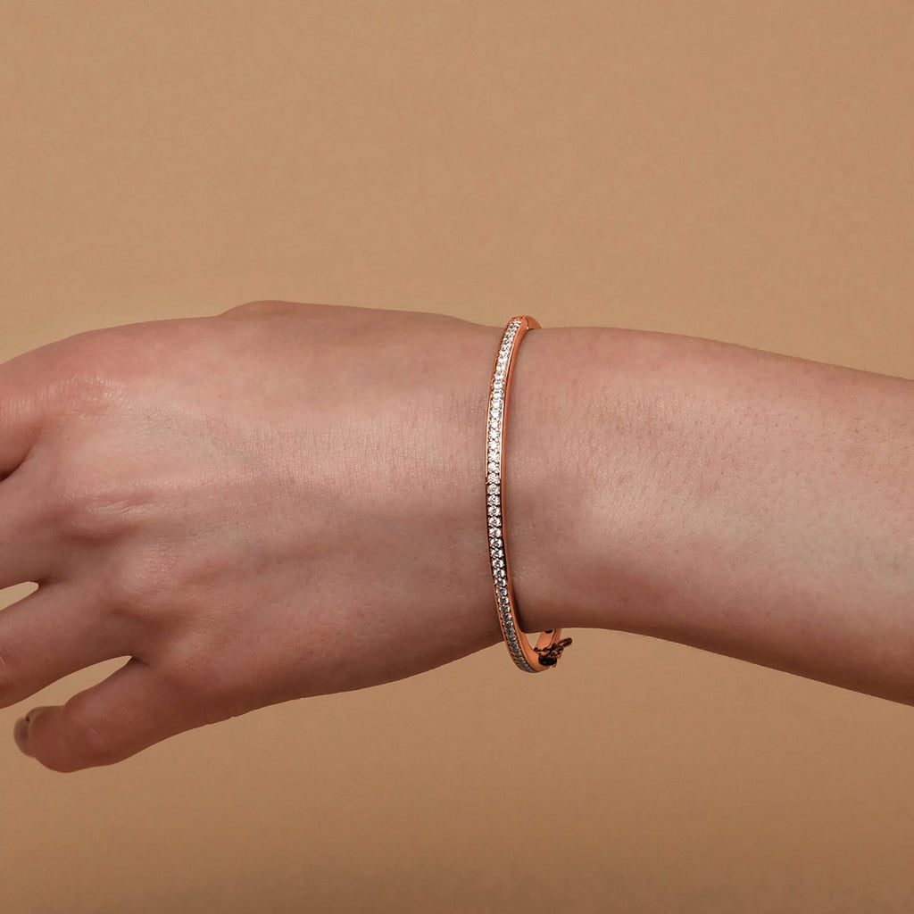 Sleek Stone Bangle Bracelet