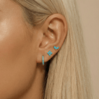 Dainty Tulip Hoop Earrings Set