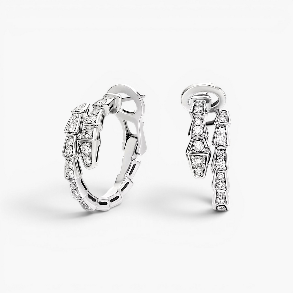 Snake Chain Zircon Earrings