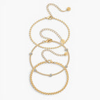 Dainty Stone Bracelet Trio