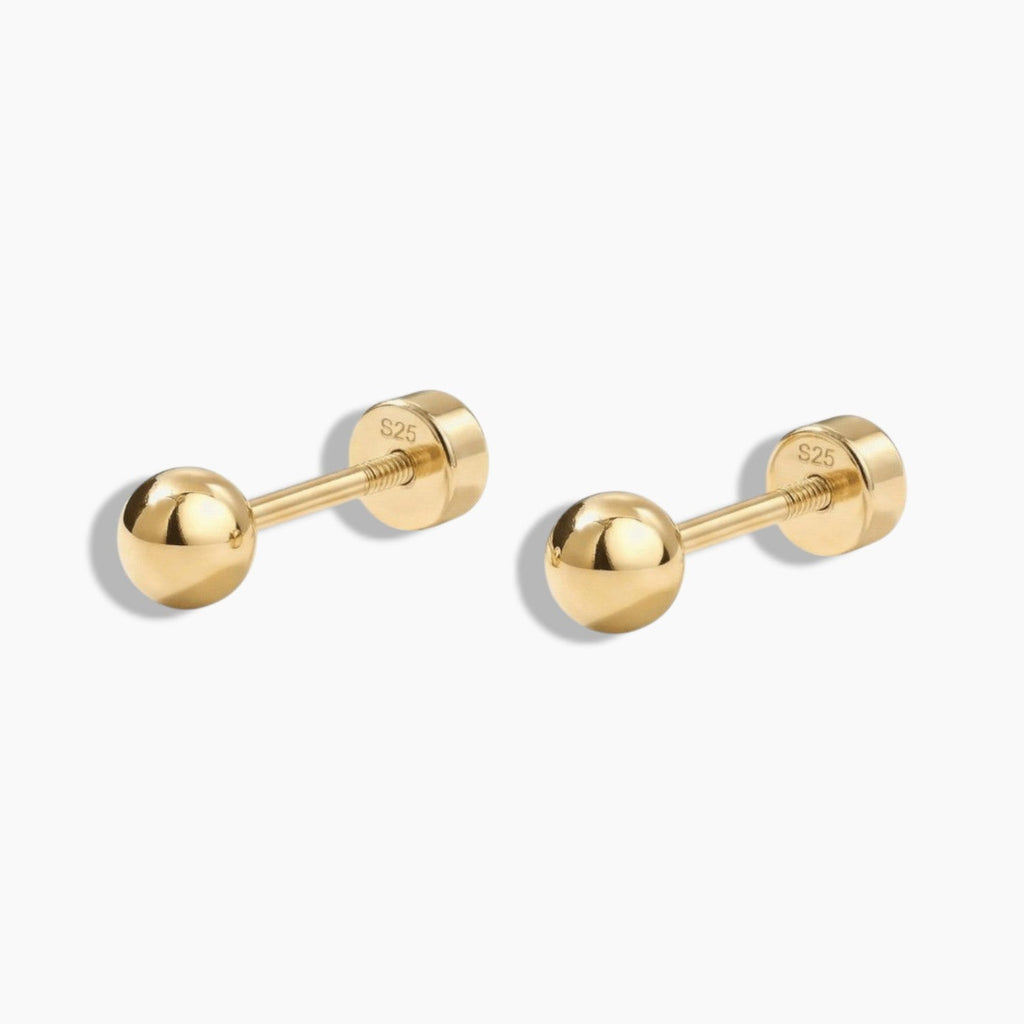 Petite Sphere Flat Back Stud Earrings