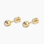 Petite Sphere Flat Back Stud Earrings