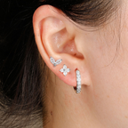 Dainty Tulip Hoop Earrings Set
