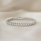 Oval Bezel CZ Tennis Bracelet