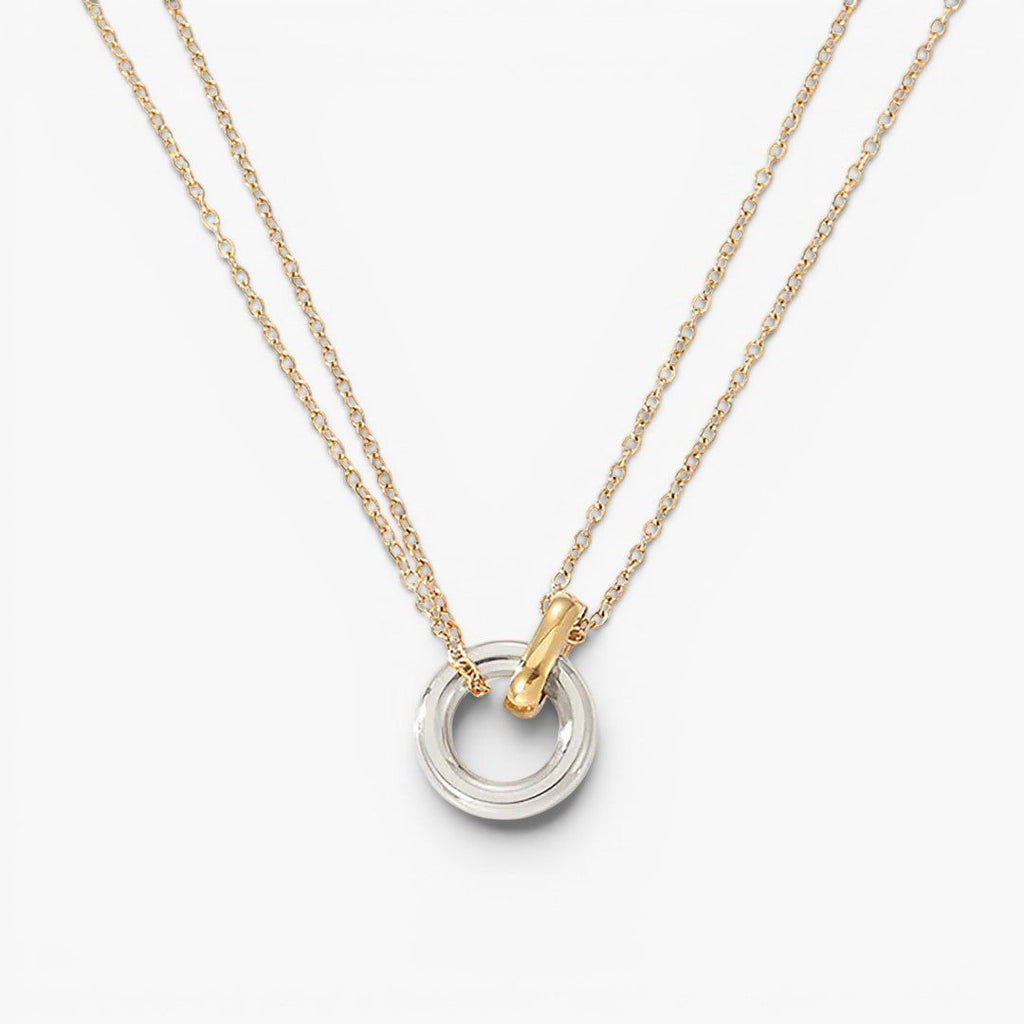 Hollow Hoop Pendant Chain Necklace