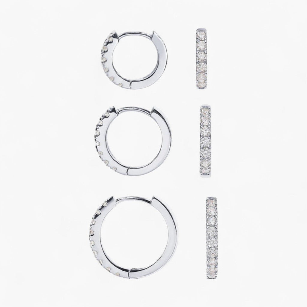Everyday Small Hoop Earrings Trio Set