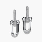 Pavé Diamond Link Statement Earrings