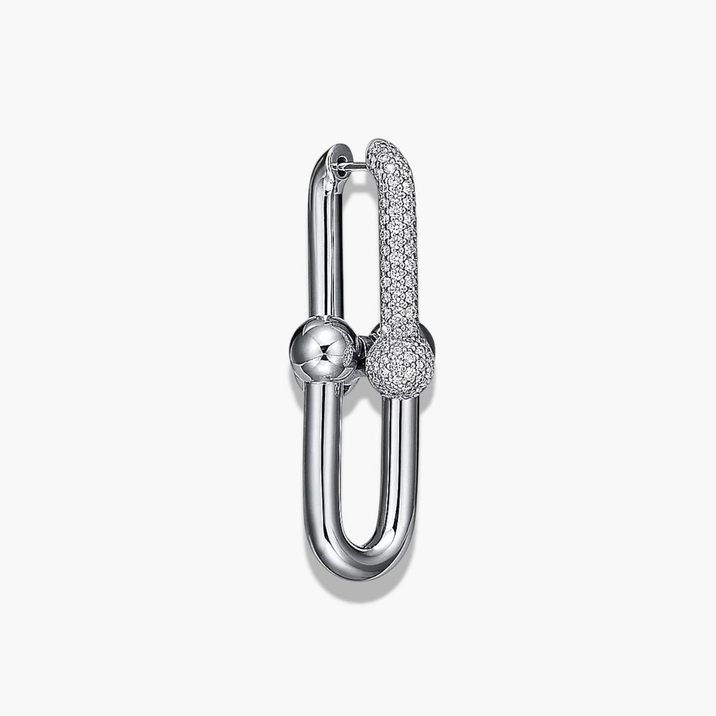 Pavé Diamond Link Statement Earrings