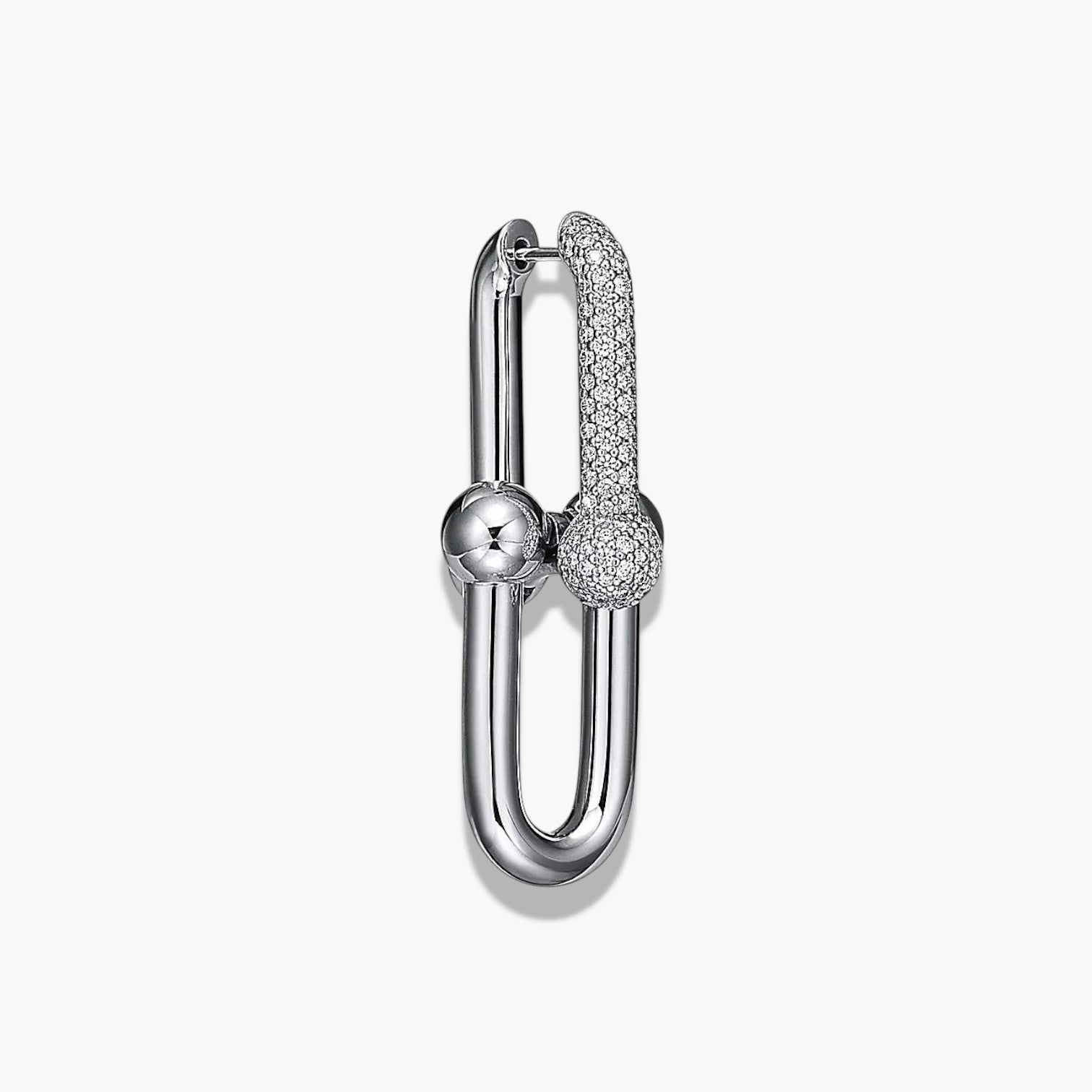 Pavé Diamond Link Statement Earrings