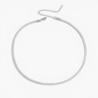 Sleek Herringbone Snake Chain Necklace