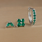 Dainty Tulip Hoop Earrings Set