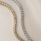 Oval Bezel CZ Tennis Bracelet