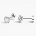 Sparkle Flat Back Stud Earrings Set