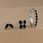 Dainty Tulip Hoop Earrings Set