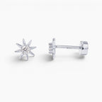 Starburst Flat Back Stud Earrings