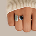 Aquamarine Silver Wrap Ring – Gift, Everyday Wear