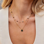 Beaded Stone Necklace – Elegant Accessory, Perfect Gift