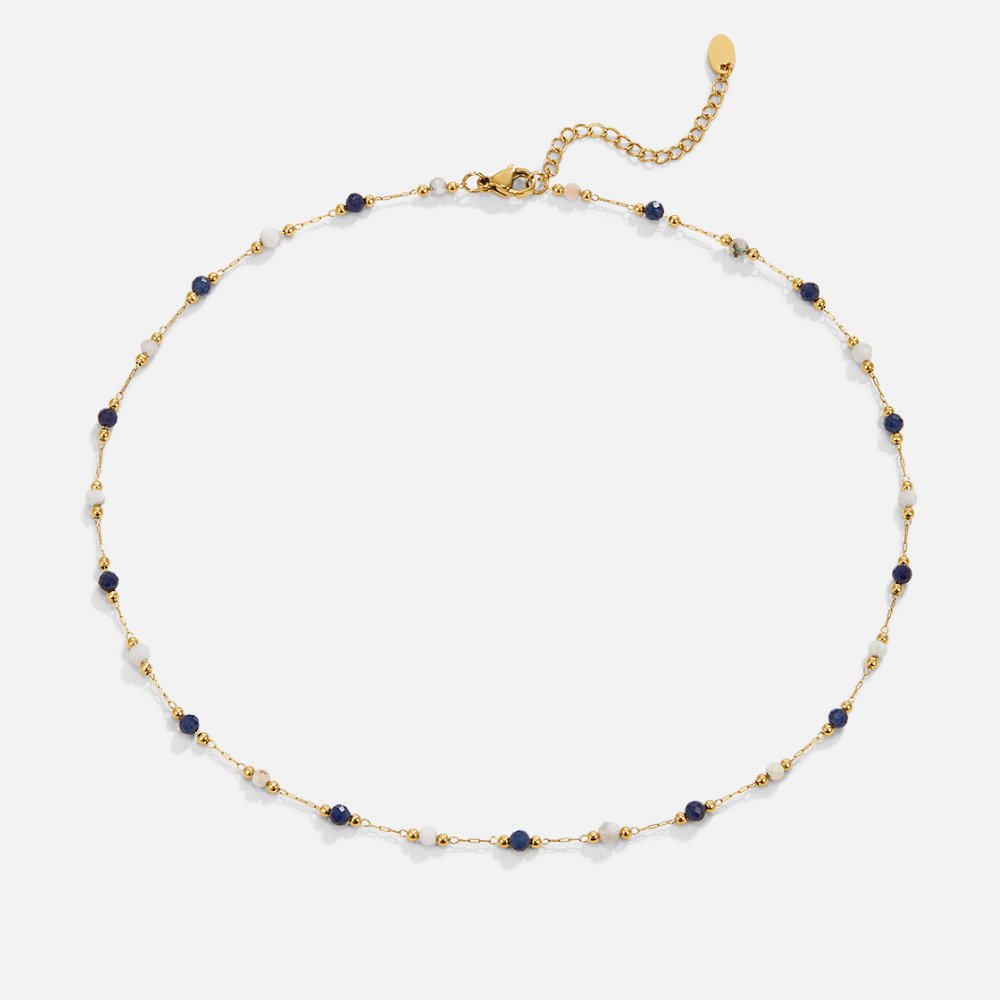 Beaded Stone Necklace – Elegant Accessory, Perfect Gift