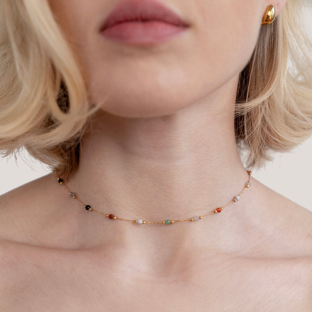 Beaded Stone Necklace – Fashion Accessory, Gift Idea