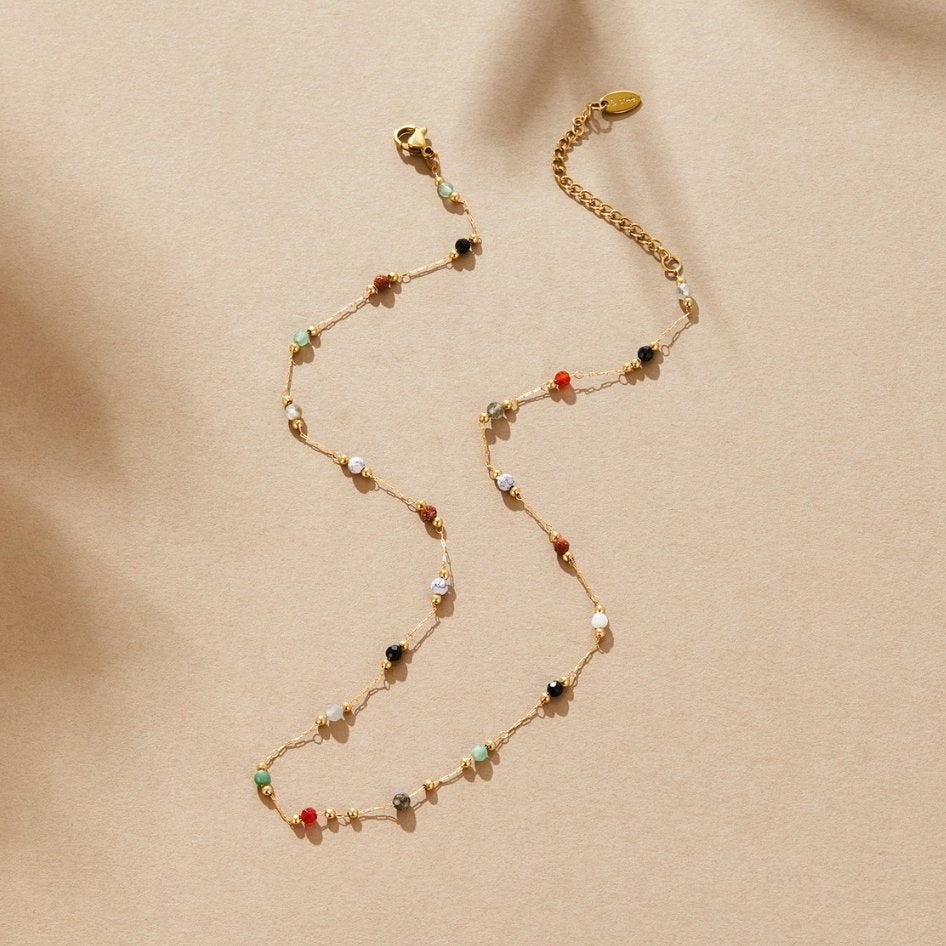 Beaded Stone Necklace – Fashion Accessory, Gift Idea