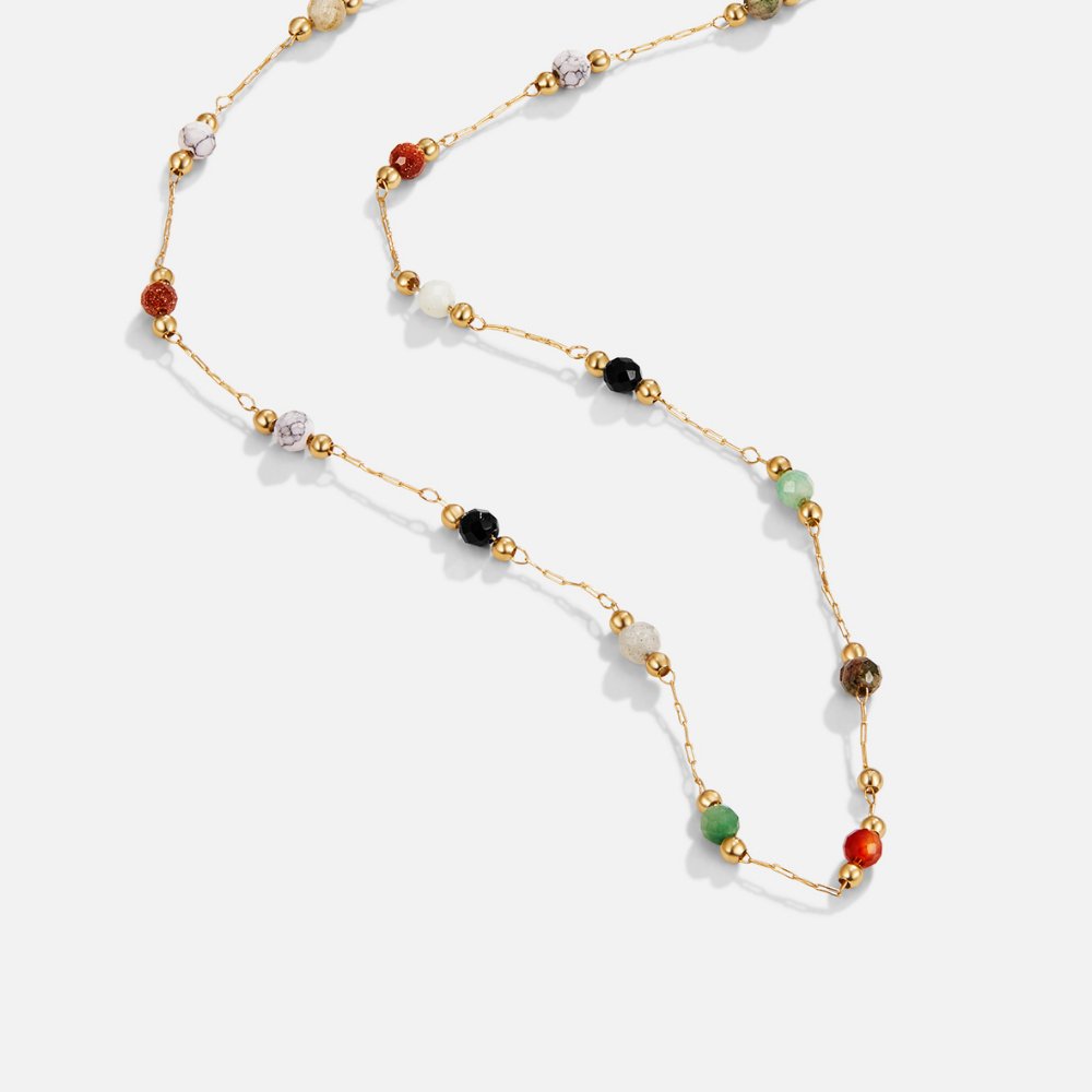 Beaded Stone Necklace – Fashion Accessory, Gift Idea