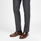 Brown Leather Penny Loafers for Men - Classic Slip-On Design for Casual and Formal Occasions